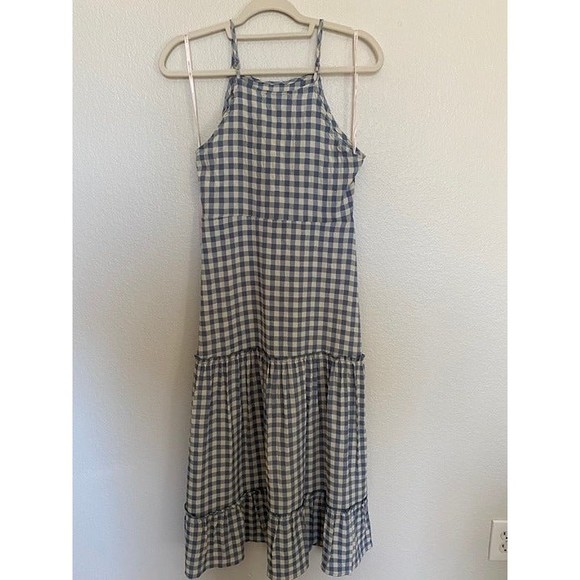 NWT Nanette Lepore Gingham sleeveless Layered Maxi Dress Sie 2 - Picture 1 of 5